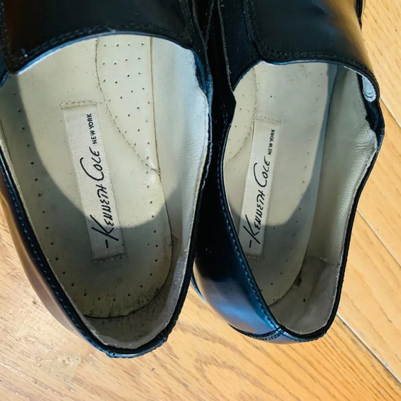 Kenneth Cole New York Mens 7.5 M Leath Slip-On Loafer Dress Shoes Black main image 7